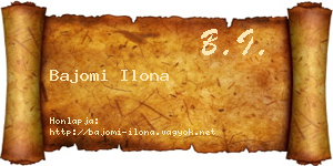 Bajomi Ilona névjegykártya